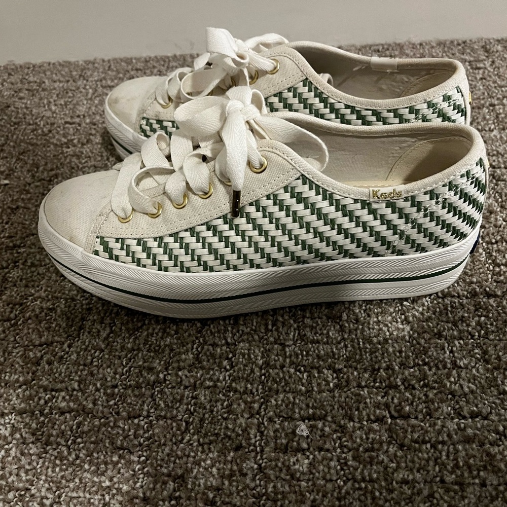 Keds for Kate Spade Women's Green and White Sneakers